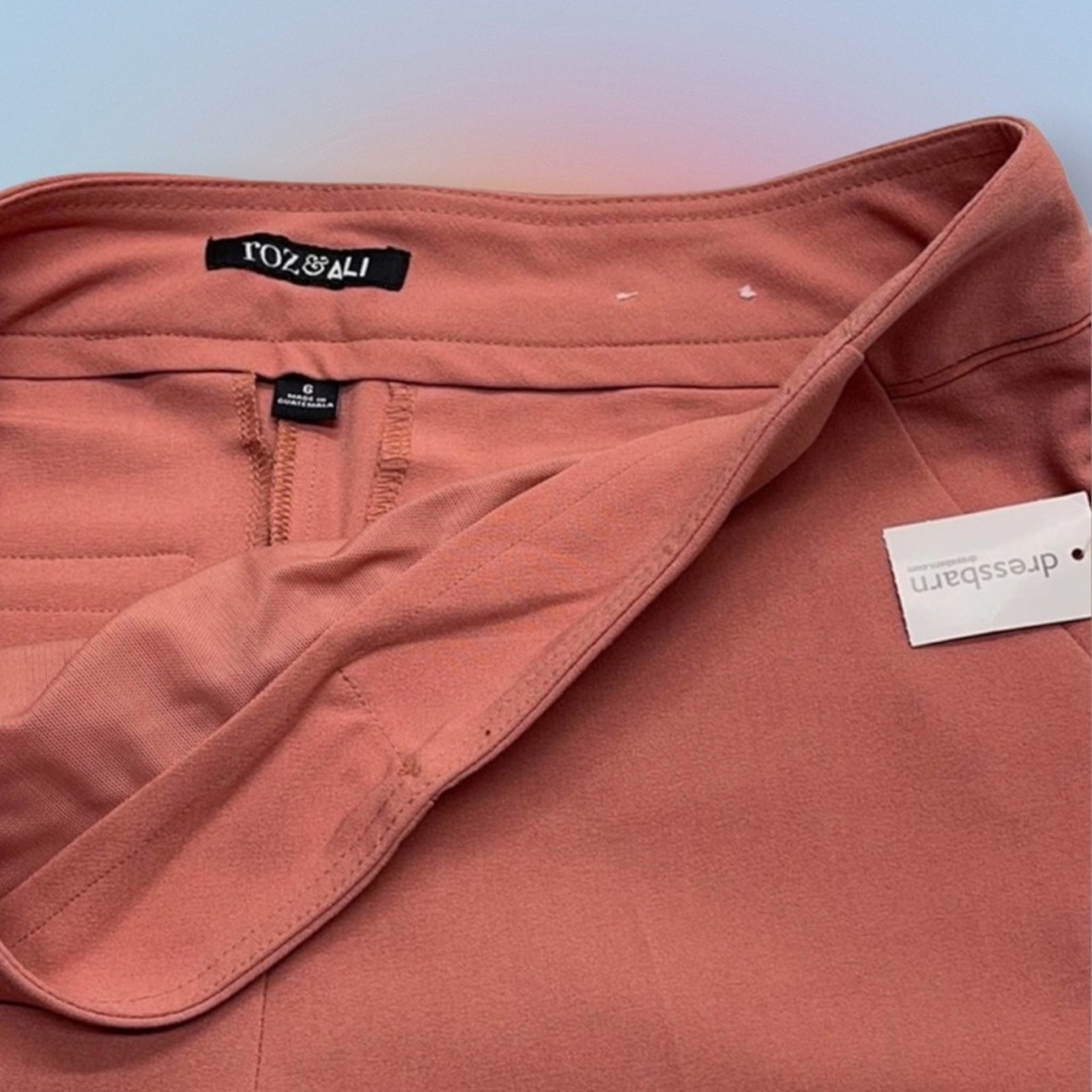 Roz & Ali Women’s 6 Dusty Pink Pull On Pant — image 3 of 4